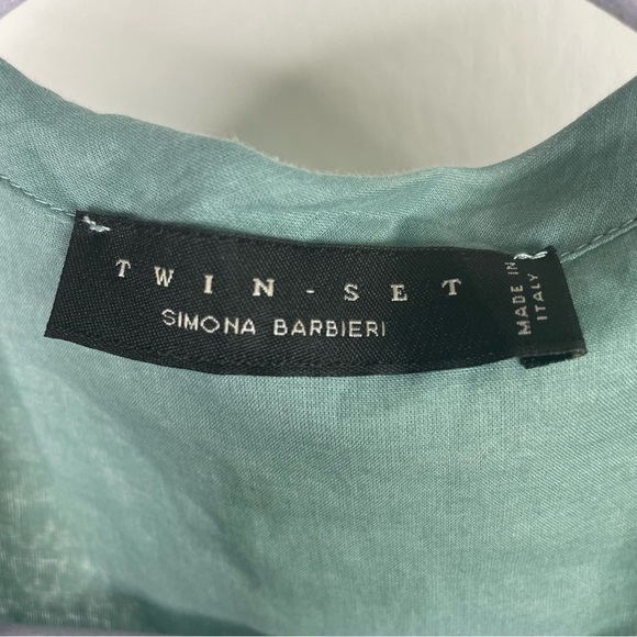 Twin Set Simona Barbieri Blue Popover A Line Ruffled Dress - Picture 7 of 10